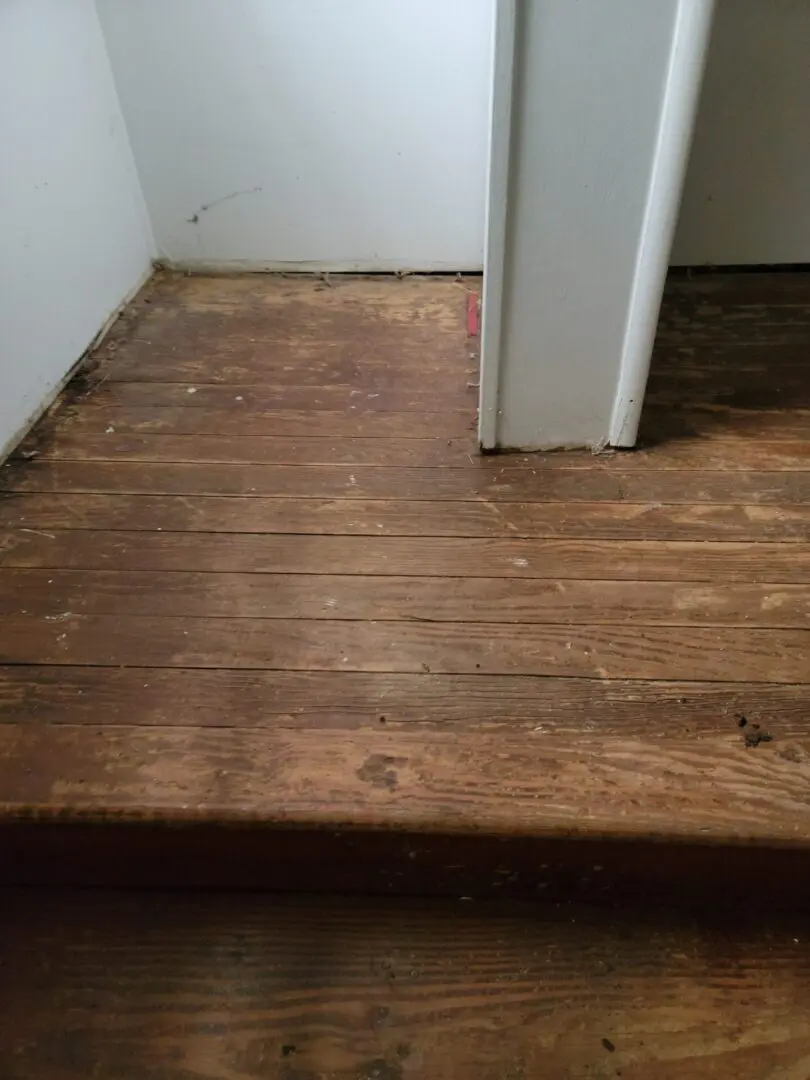A Spoiled Wooden Flooring in Wood Paneling